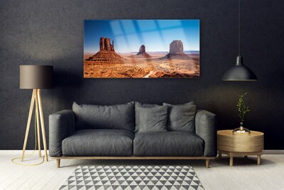 Glasbild aus Plexiglas® Wüste Landschaft
