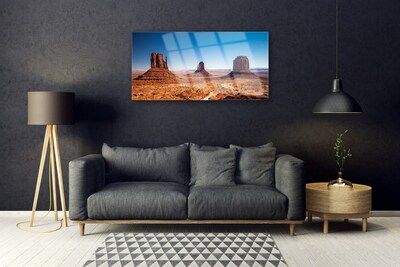 Glasbild aus Plexiglas® Wüste Landschaft