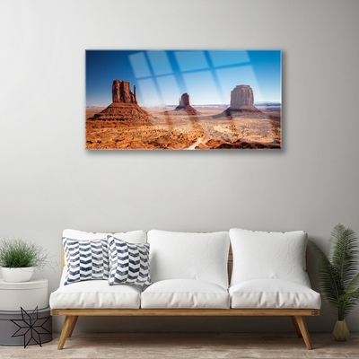 Glasbild aus Plexiglas® Wüste Landschaft