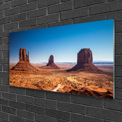 Glasbild aus Plexiglas® Wüste Landschaft