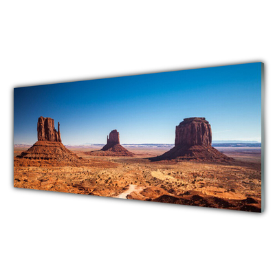 Glasbild aus Plexiglas® Wüste Landschaft