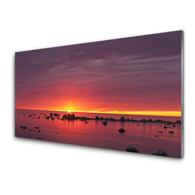 Glasbild aus Plexiglas® Meer Sonne Landschaft