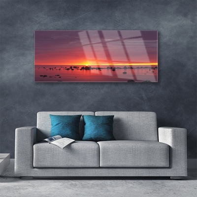 Glasbild aus Plexiglas® Meer Sonne Landschaft