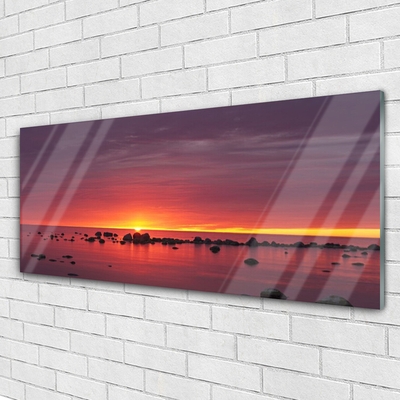 Glasbild aus Plexiglas® Meer Sonne Landschaft