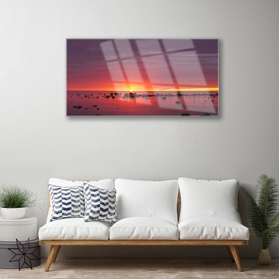 Glasbild aus Plexiglas® Meer Sonne Landschaft