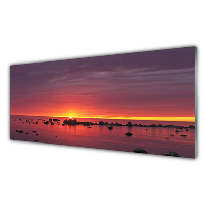 Glasbild aus Plexiglas® Meer Sonne Landschaft