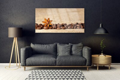 Glasbild aus Plexiglas® Kaffeebohnen Küche