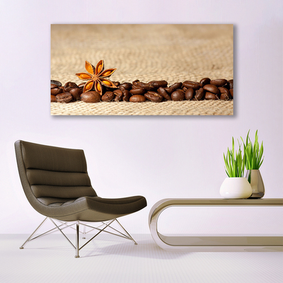 Glasbild aus Plexiglas® Kaffeebohnen Küche