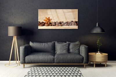 Glasbild aus Plexiglas® Kaffeebohnen Küche