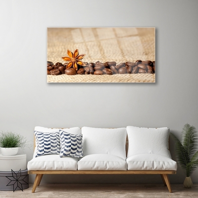 Glasbild aus Plexiglas® Kaffeebohnen Küche