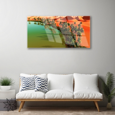 Glasbild aus Plexiglas® Bucht Bäume Wüste Landschaft