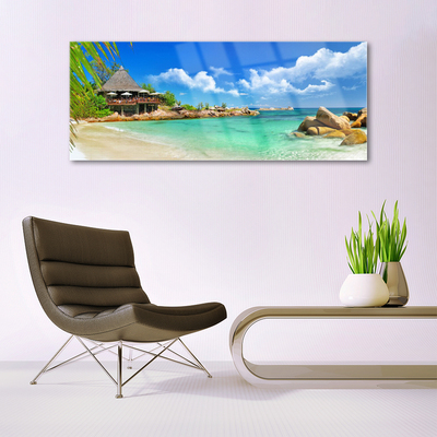 Glasbild aus Plexiglas® Strand Meer Steine Landschaft