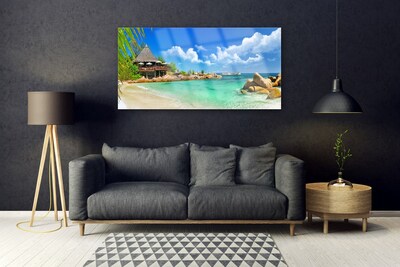 Glasbild aus Plexiglas® Strand Meer Steine Landschaft