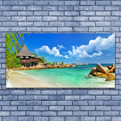 Glasbild aus Plexiglas® Strand Meer Steine Landschaft