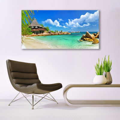 Glasbild aus Plexiglas® Strand Meer Steine Landschaft