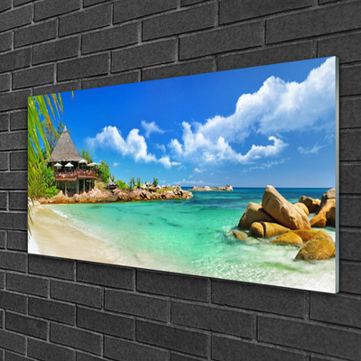 Glasbild aus Plexiglas® Strand Meer Steine Landschaft