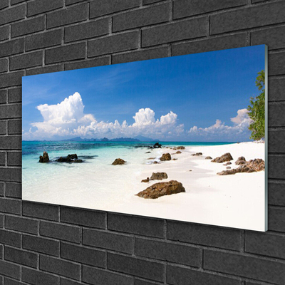 Glasbild aus Plexiglas® Strand Steine Landschaft