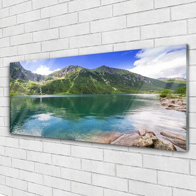 Glasbild aus Plexiglas® Gebirge See Landschaft