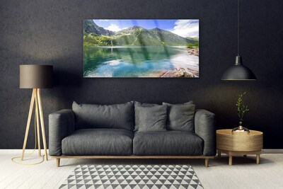 Glasbild aus Plexiglas® Gebirge See Landschaft