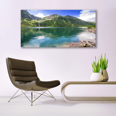 Glasbild aus Plexiglas® Gebirge See Landschaft