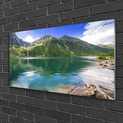 Glasbild aus Plexiglas® Gebirge See Landschaft