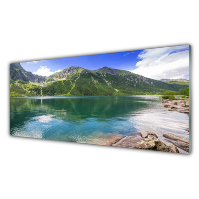 Glasbild aus Plexiglas® Gebirge See Landschaft