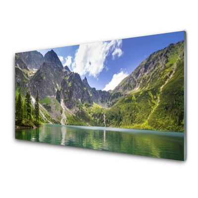 Glasbild aus Plexiglas® Gebirge See Landschaft