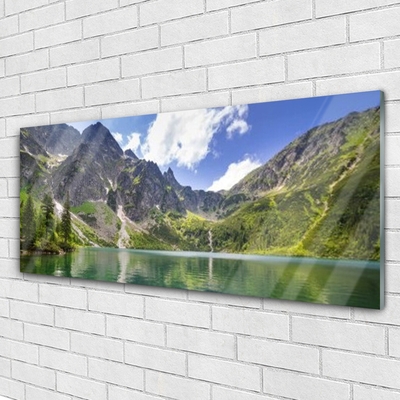 Glasbild aus Plexiglas® Gebirge See Landschaft