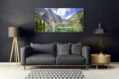 Glasbild aus Plexiglas® Gebirge See Landschaft