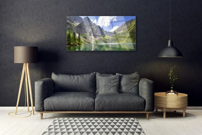 Glasbild aus Plexiglas® Gebirge See Landschaft