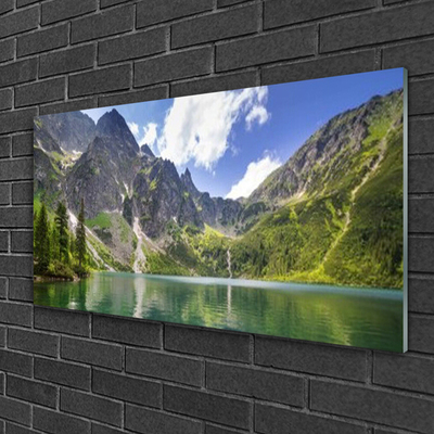 Glasbild aus Plexiglas® Gebirge See Landschaft