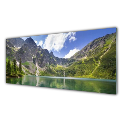 Glasbild aus Plexiglas® Gebirge See Landschaft