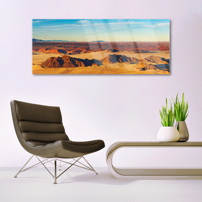 Glasbild aus Plexiglas® Wüste Landschaft