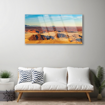 Glasbild aus Plexiglas® Wüste Landschaft