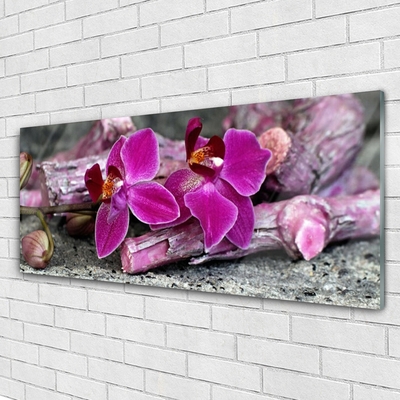 Glasbild aus Plexiglas® Hölzer Blumen Pflanzen