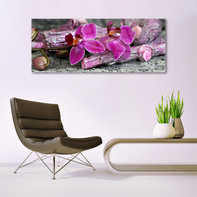 Glasbild aus Plexiglas® Hölzer Blumen Pflanzen