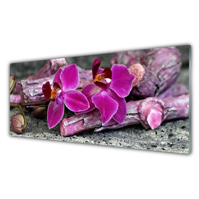 Glasbild aus Plexiglas® Hölzer Blumen Pflanzen