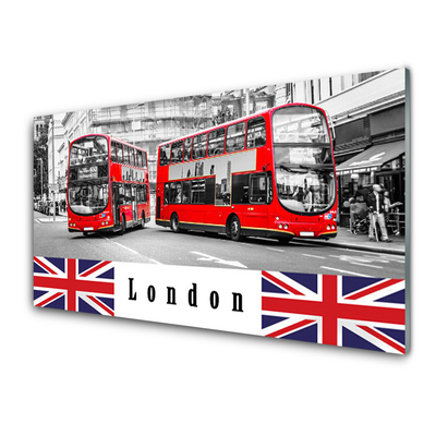 Glasbild aus Plexiglas® London Busse Kunst