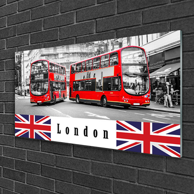 Glasbild aus Plexiglas® London Busse Kunst