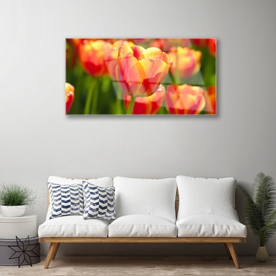 Glasbild aus Plexiglas® Tulpen Pflanzen