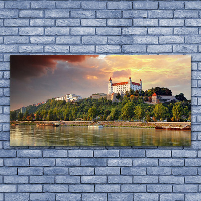 Glasbild aus Plexiglas® Stadt See Landschaft