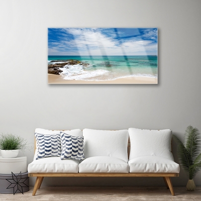 Glasbild aus Plexiglas® Strand Meer Landschaft