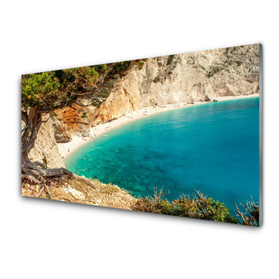 Glasbild aus Plexiglas® Bucht Baum Landschaft