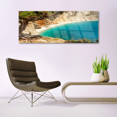 Glasbild aus Plexiglas® Bucht Baum Landschaft