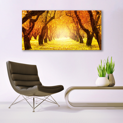 Glasbild aus Plexiglas® Wald Fußpfad Natur