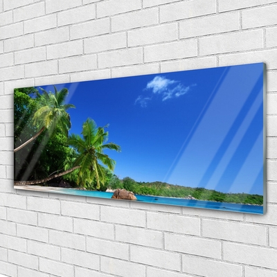 Glasbild aus Plexiglas® Palmen Landschaft