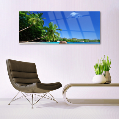 Glasbild aus Plexiglas® Palmen Landschaft