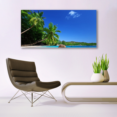 Glasbild aus Plexiglas® Palmen Landschaft