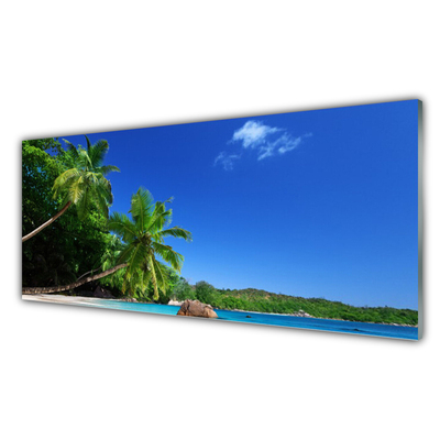 Glasbild aus Plexiglas® Palmen Landschaft