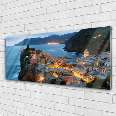 Glasbild aus Plexiglas® Meer Stadt Landschaft